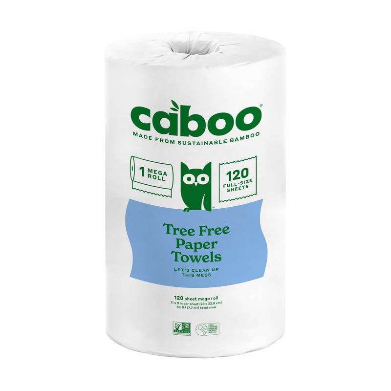 Tree Free Paper Towels Mega Roll by Caboo - Non-toxic, GO rated product free from harmful chemicals