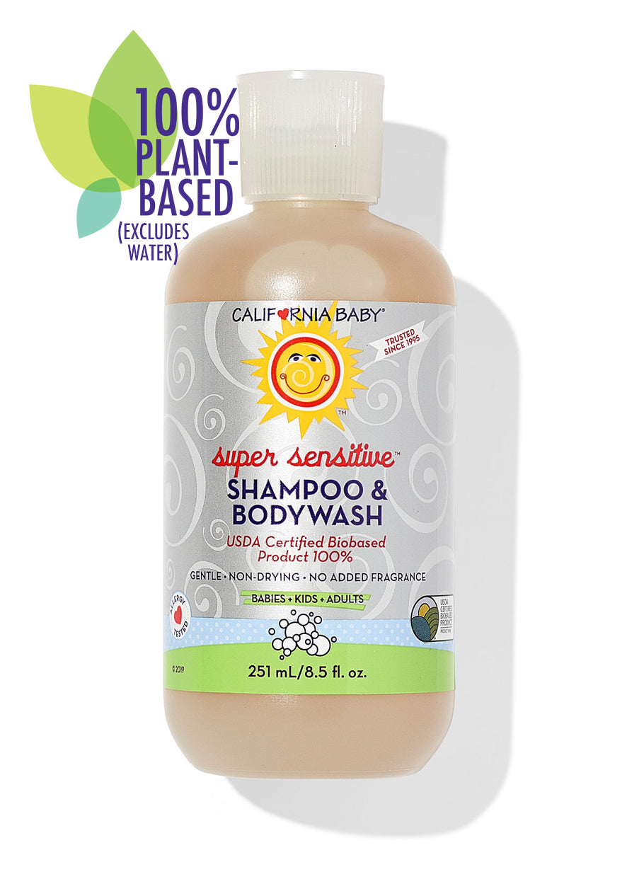 Shampoo & Body Wash - Super Sensitive by California Baby - Non-toxic, SLOW rated product free from harmful chemicals