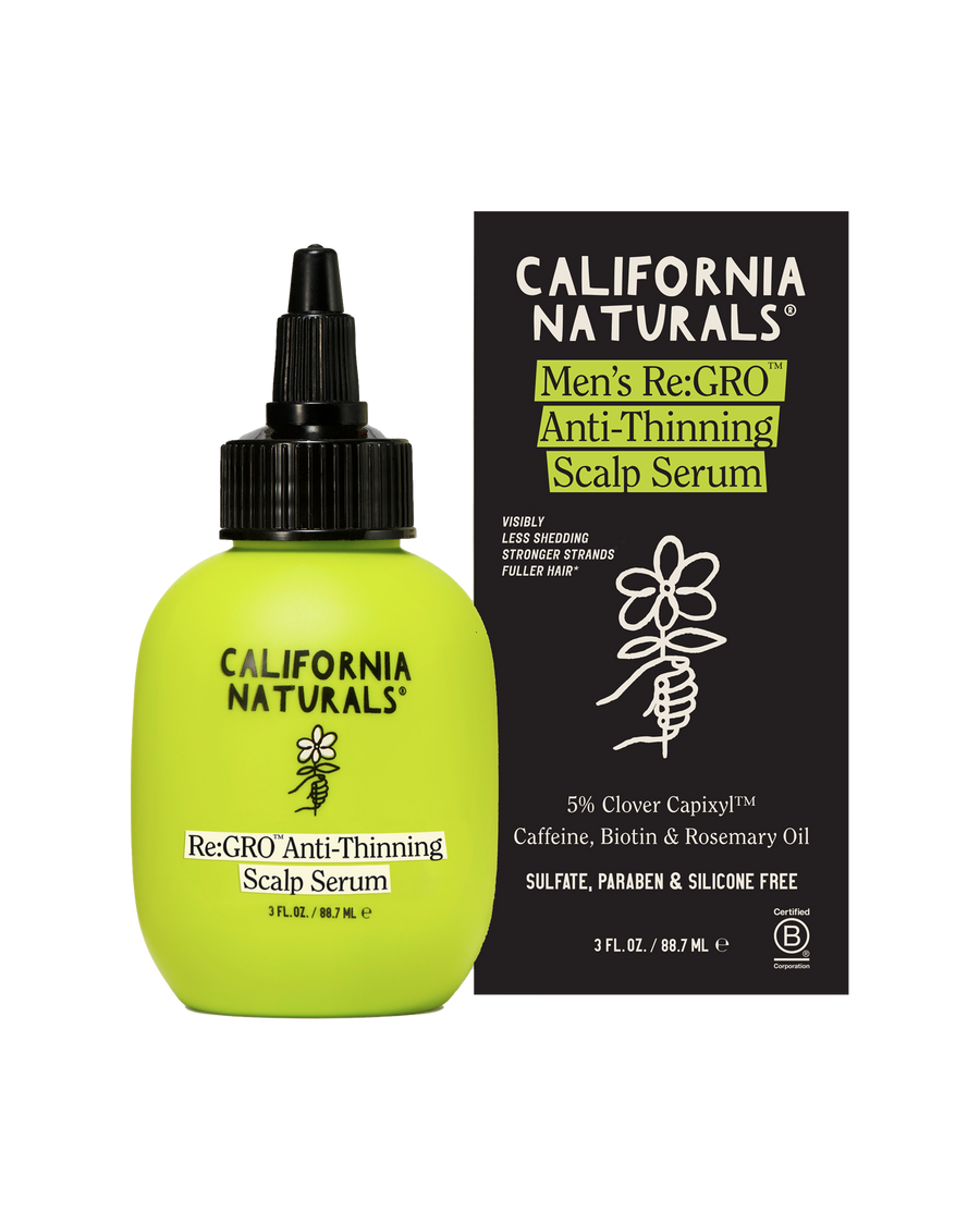 Re:GRO Anti-Thinning Scalp Serum by CALIFORNIA NATURALS - Non-toxic Hair Styling + Treatment product rated SLOW by Million Marker, free from BPA, phthalates, and parabens