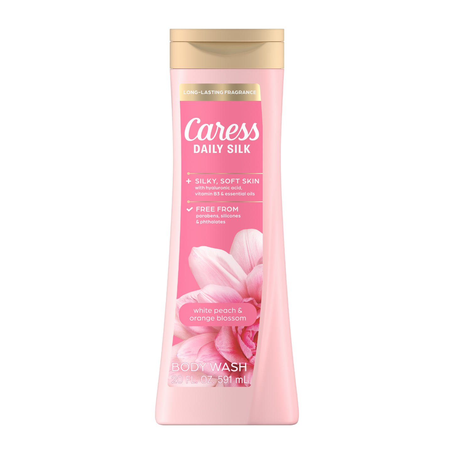 Daily Silk Body Wash – White Peach & Orange Blossom by Caress - Non-toxic, STOP rated product free from harmful chemicals