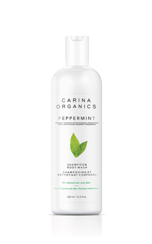 Peppermint Shampoo and Body Wash by Carina Organics - Non-toxic, GO rated product free from harmful chemicals