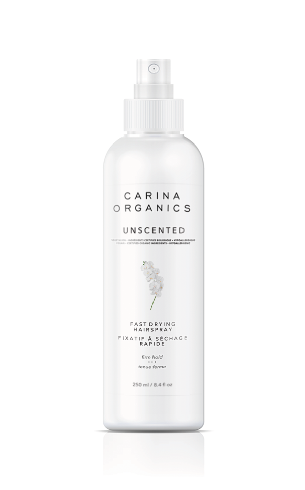Unscented Fast Drying Hairspray by Carina Organics - Non-toxic, GO rated product free from harmful chemicals