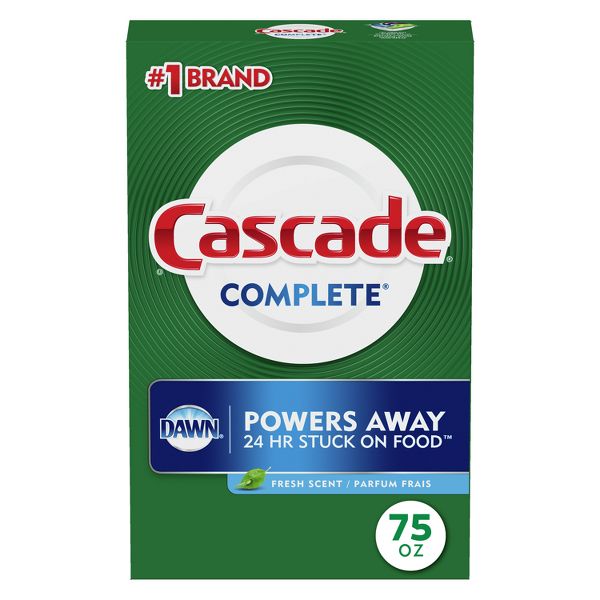 Complete Dishwasher Detergent Powder - Fresh Scent by Cascade - Non-toxic, STOP rated product free from harmful chemicals