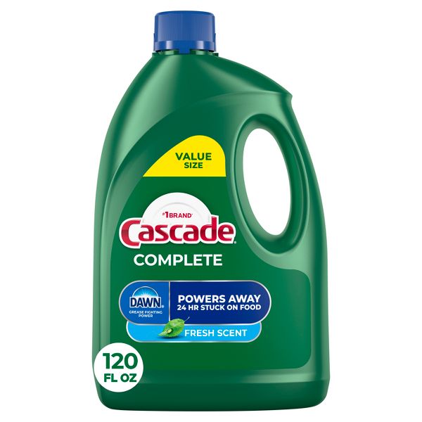 Complete Gel Dishwasher Detergent – Fresh Scent by Cascade - Non-toxic, STOP rated product free from harmful chemicals