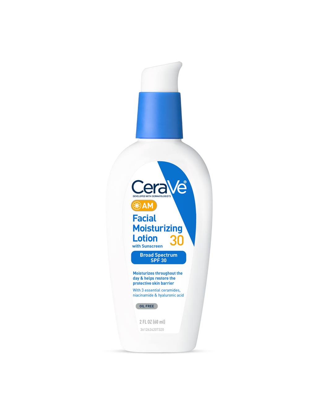 AM Facial Moisturizing Lotion Broad Spectrum SPF 30 by CeraVe - Non-toxic, STOP rated product free from harmful chemicals