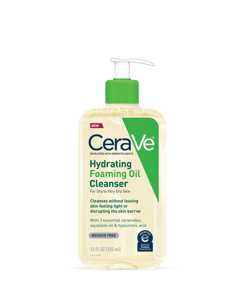 Hydrating Foaming Oil Cleanser by CeraVe - Non-toxic Facial Care product rated STOP by Million Marker, free from BPA, phthalates, and parabens
