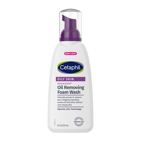 DermaControl Oil Removing Foam Wash Oily Skin by Cetaphil - Non-toxic, STOP rated product free from harmful chemicals