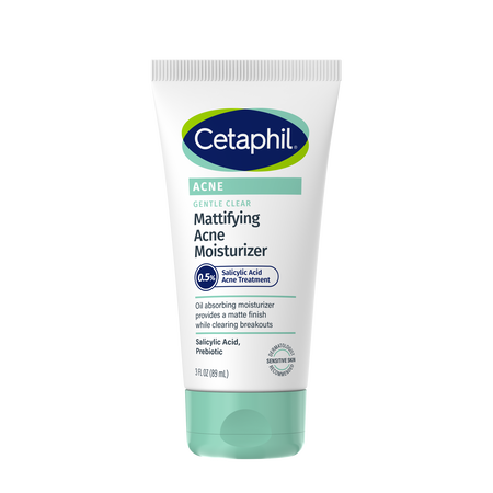 Gentle Clear Mattifying Acne Moisturizer by Cetaphil - Non-toxic Facial Care product rated STOP by Million Marker, free from BPA, phthalates, and parabens