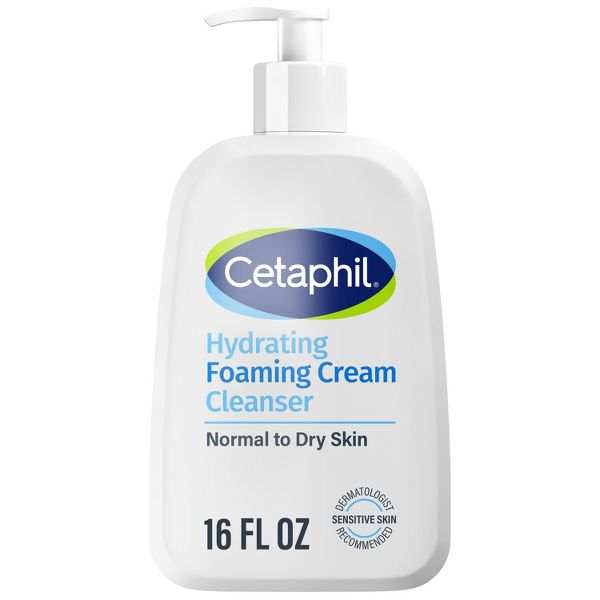 Hydrating Foaming Cream Cleanser Normal To Dry Skin by Cetaphil - Non-toxic Facial Care product rated STOP by Million Marker, free from BPA, phthalates, and parabens