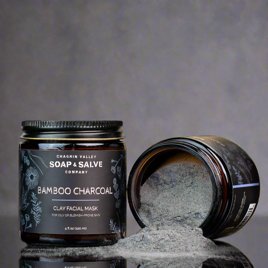 Clay Face Mask: Activated Charcoal by Chagrin Valley Soap & Salve - Non-toxic, GO rated product free from harmful chemicals