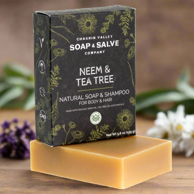 Neem & Tea Tree Body & Hair Shampoo by Chagrin Valley Soap & Salve - Non-toxic, SLOW rated product free from harmful chemicals