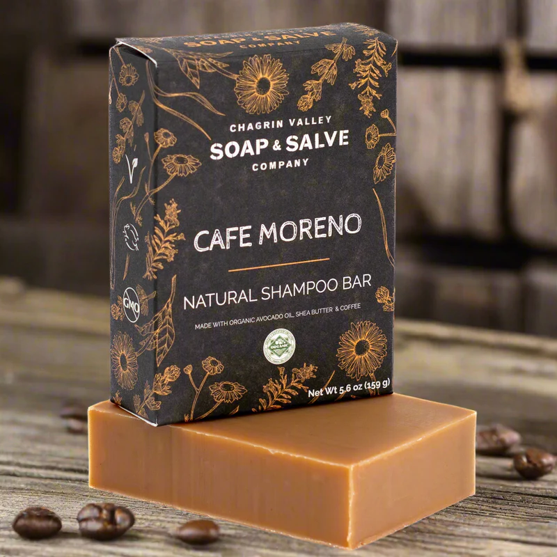 Organic Natural Shampoo Bar: Cafe Moreno by Chagrin Valley Soap & Salve - Non-toxic, SLOW rated product free from harmful chemicals