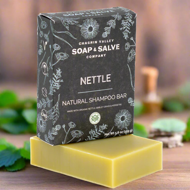 Organic Natural Shampoo Bar: Nettle by Chagrin Valley Soap & Salve - Non-toxic Shampoos + Conditioners product rated SLOW by Million Marker, free from BPA, phthalates, and parabens