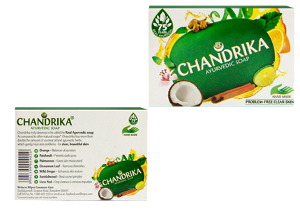 Ayurvedic Soap by CHANDRIKA - Non-toxic, STOP rated product free from harmful chemicals