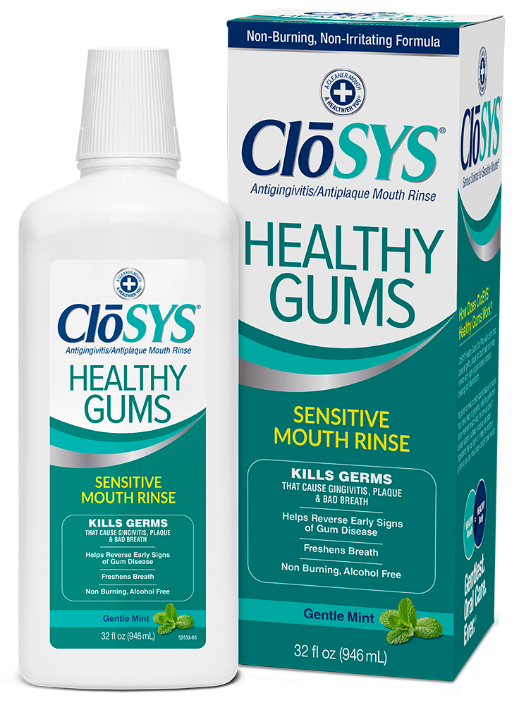 Healthy Gums Sensitive Mouth Rinse - Gentle Mint by ClōSYS - Non-toxic, STOP rated product free from harmful chemicals