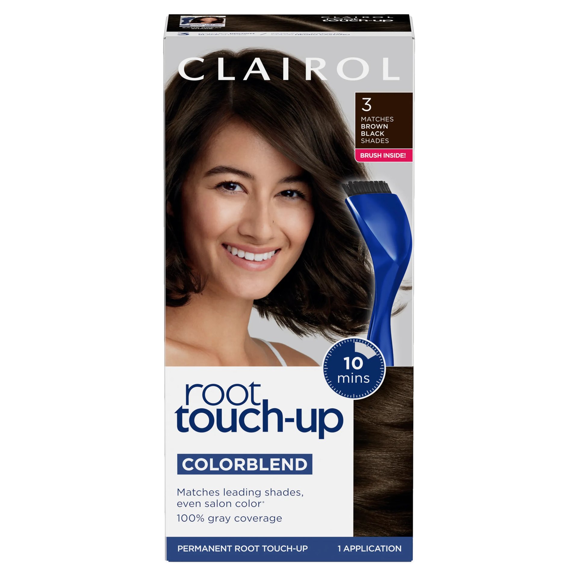 Root Touch-Up Colorblend - 3 Brown Black by CLAIROL - Non-toxic, STOP rated product free from harmful chemicals