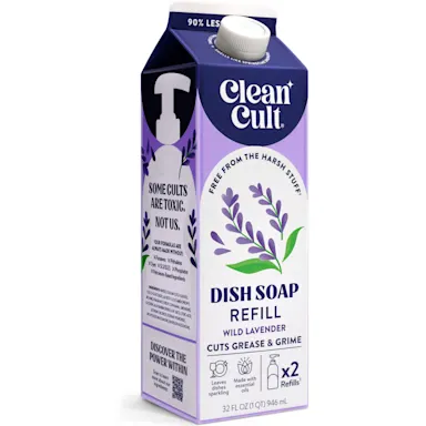 Liquid Dish Soap - Wild Lavender by Clean Cult - Non-toxic, STOP rated product free from harmful chemicals