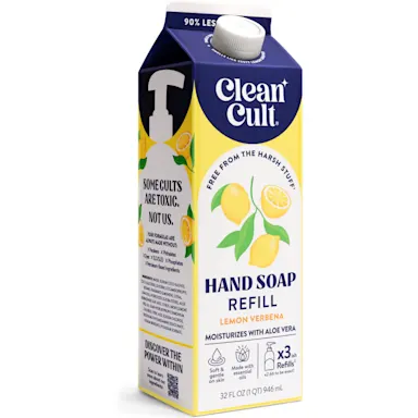 Liquid Hand Soap - Lemon Verbena by Clean Cult - Non-toxic, STOP rated product free from harmful chemicals