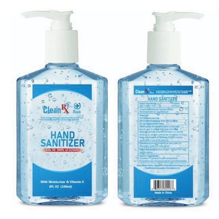 Hand Sanitizer by Clean RX - Non-toxic, STOP rated product free from harmful chemicals