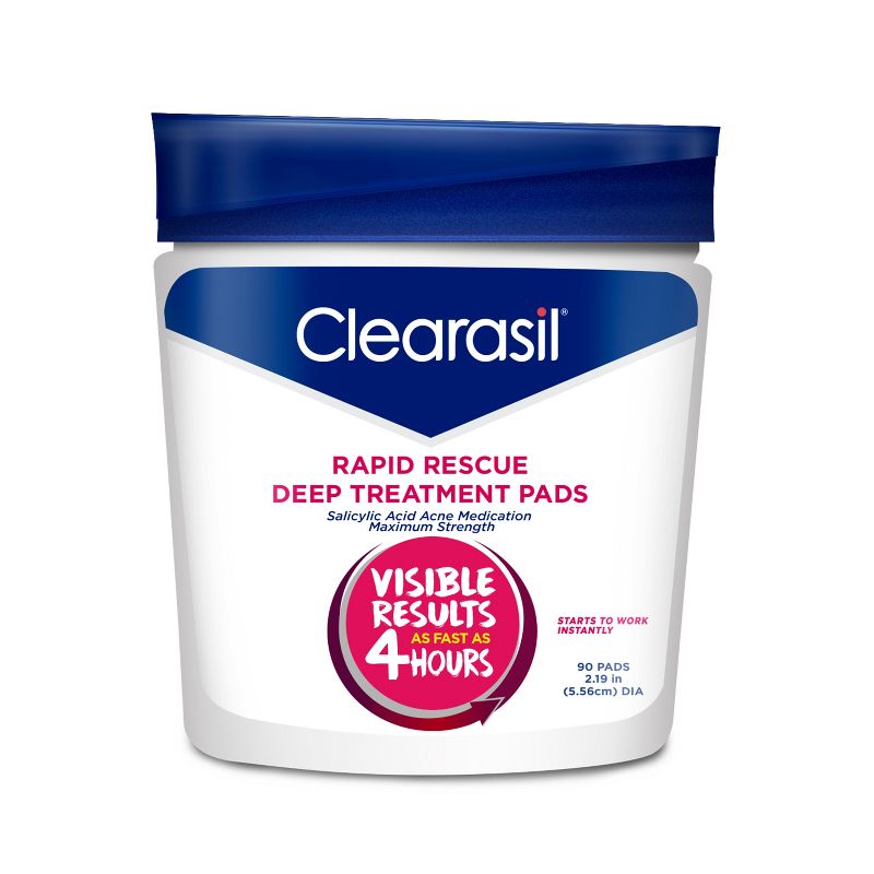 Salicylic Acid Rapid Rescue Deep Treatment Acne Pads by Clearasil - Non-toxic, STOP rated product free from harmful chemicals
