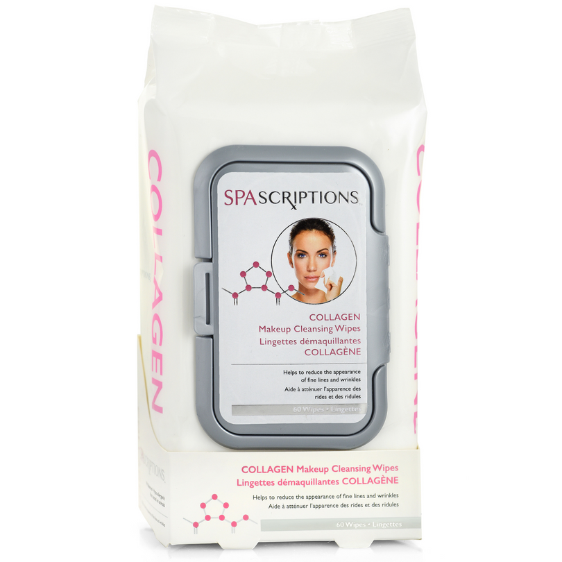 Collagen Cleansing Wipes by CLINICALS BY SPASCRIPTIONS - Non-toxic, STOP rated product free from harmful chemicals