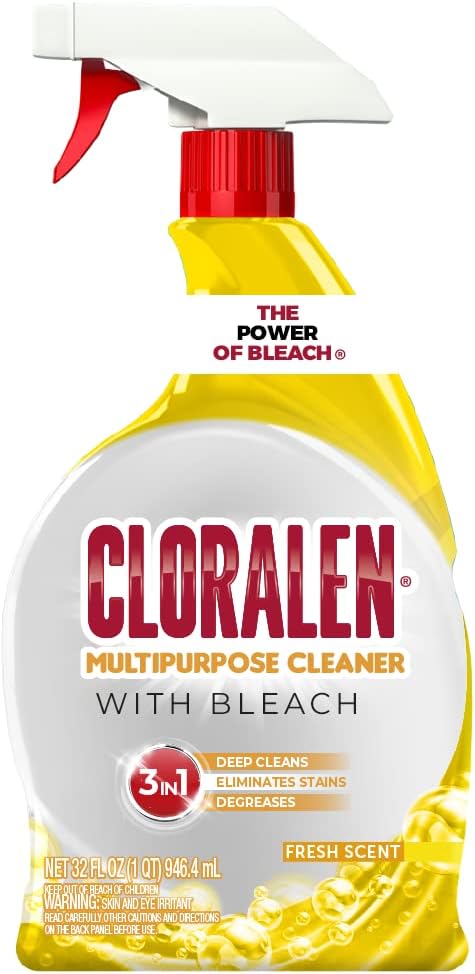 All Purpose Cleaner with Bleach Spray - Fresh Scent by CLORALEN - Non-toxic, STOP rated product free from harmful chemicals