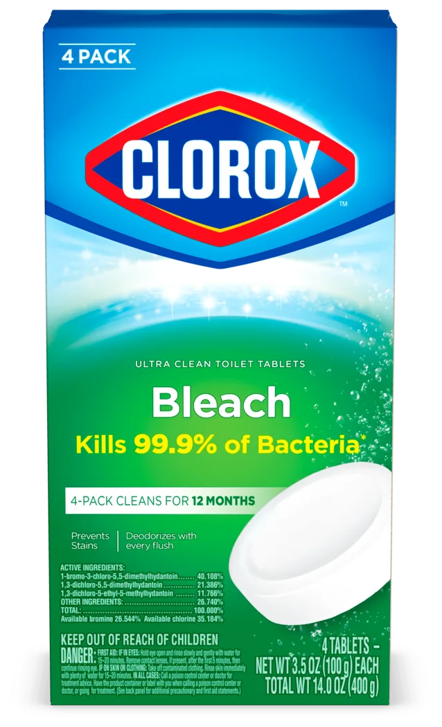 Bleach Ultra Clean Toilet Tablets by CLOROX - Non-toxic Household Cleaning Products product rated STOP by Million Marker, free from BPA, phthalates, and parabens
