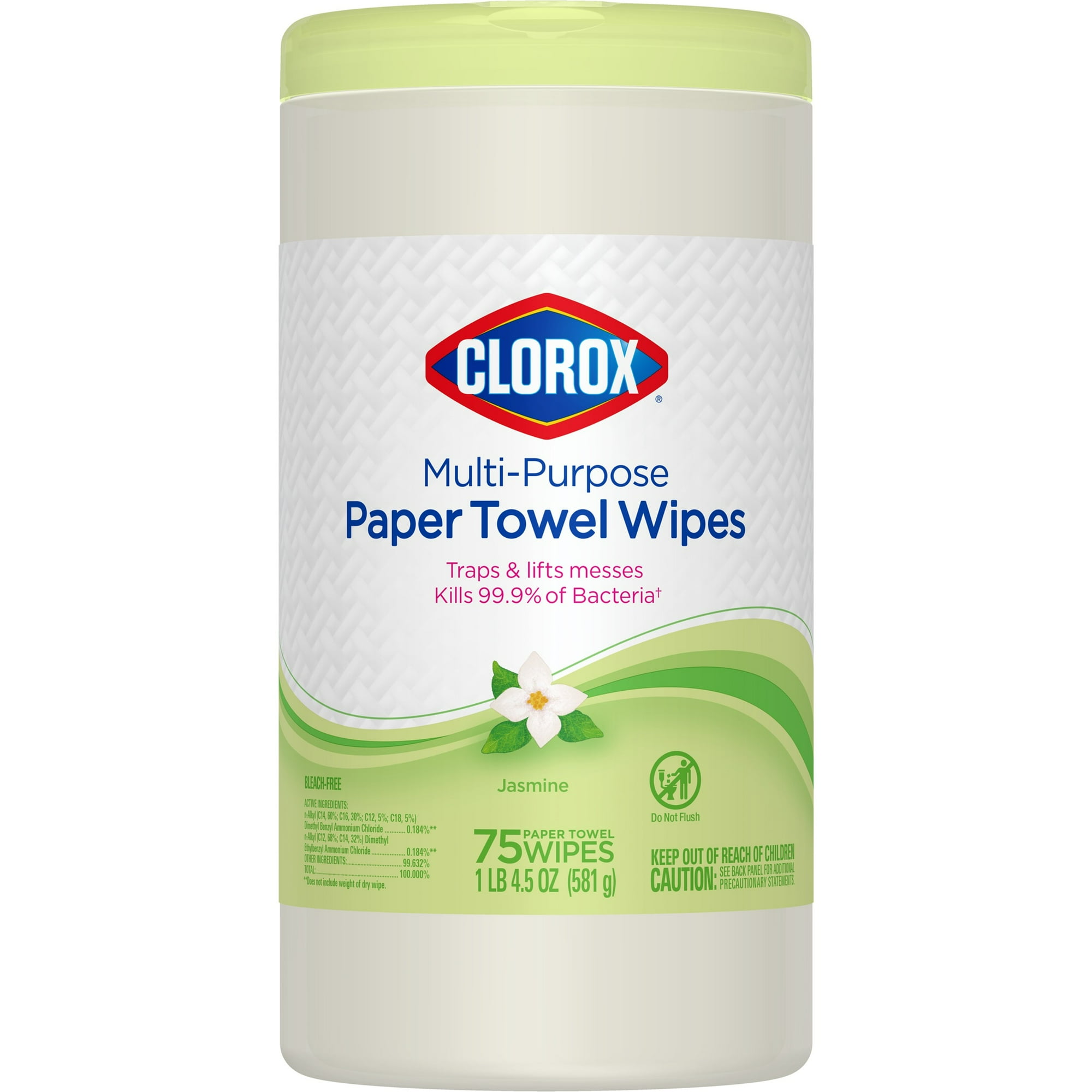 Multi-Purpose Paper Towel Wipes – Jasmine by CLOROX - Non-toxic, STOP rated product free from harmful chemicals