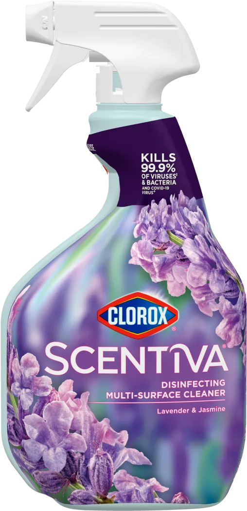 Scentiva Disinfecting Multi-Surface Cleaner – Lavender & Jasmine by CLOROX - Non-toxic, STOP rated product free from harmful chemicals