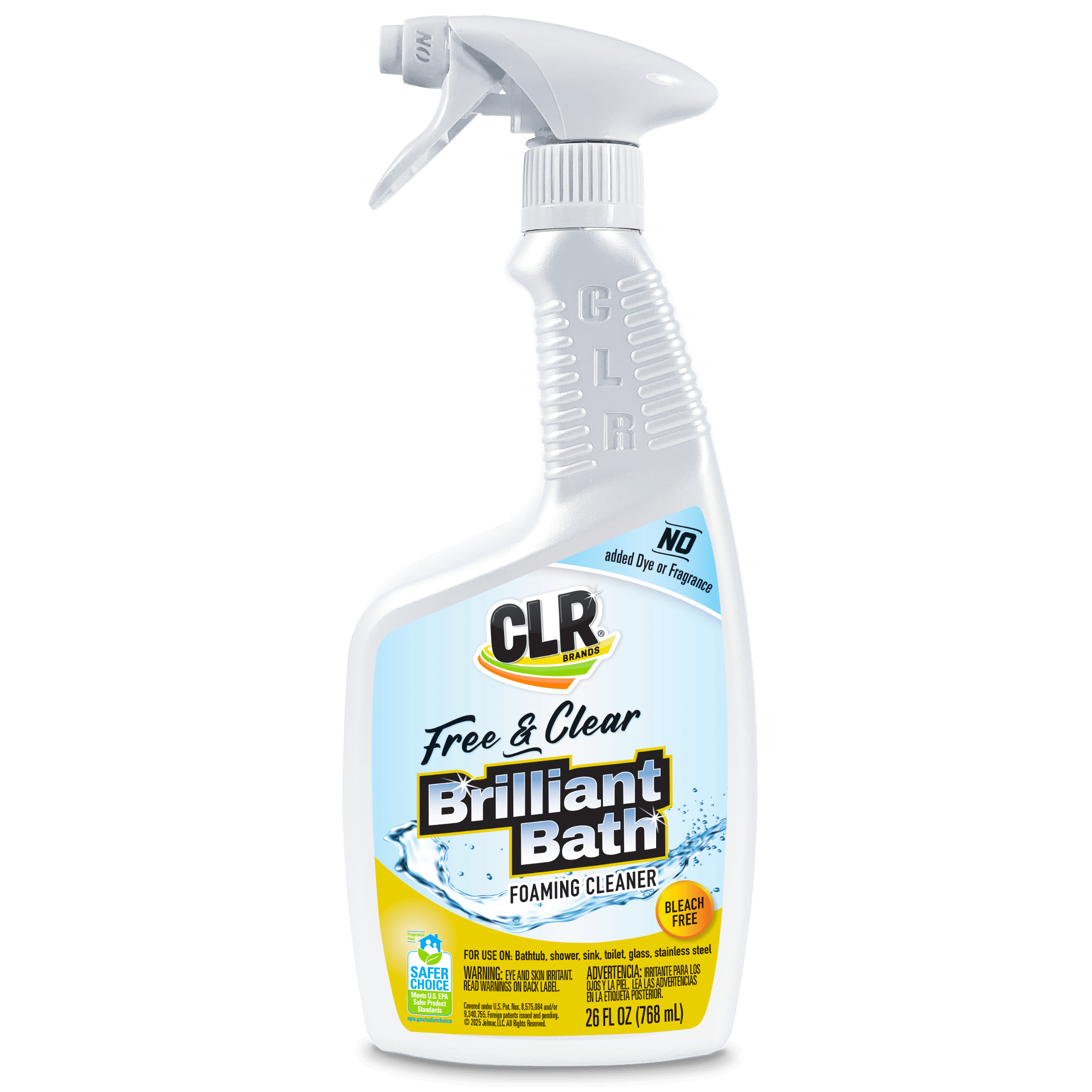 Brilliant Bath Foaming Cleaner - Free & Clear by CLR BRANDS - Non-toxic, GO rated product free from harmful chemicals