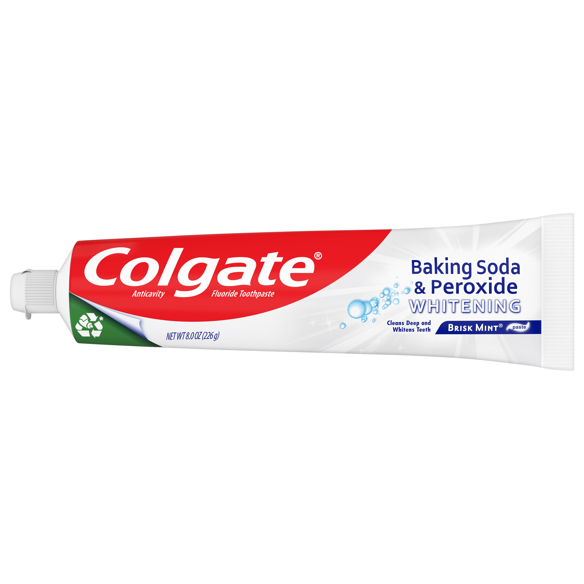 Baking Soda & Peroxide Whitening Toothpaste – Brisk Mint by Colgate - Non-toxic, STOP rated product free from harmful chemicals