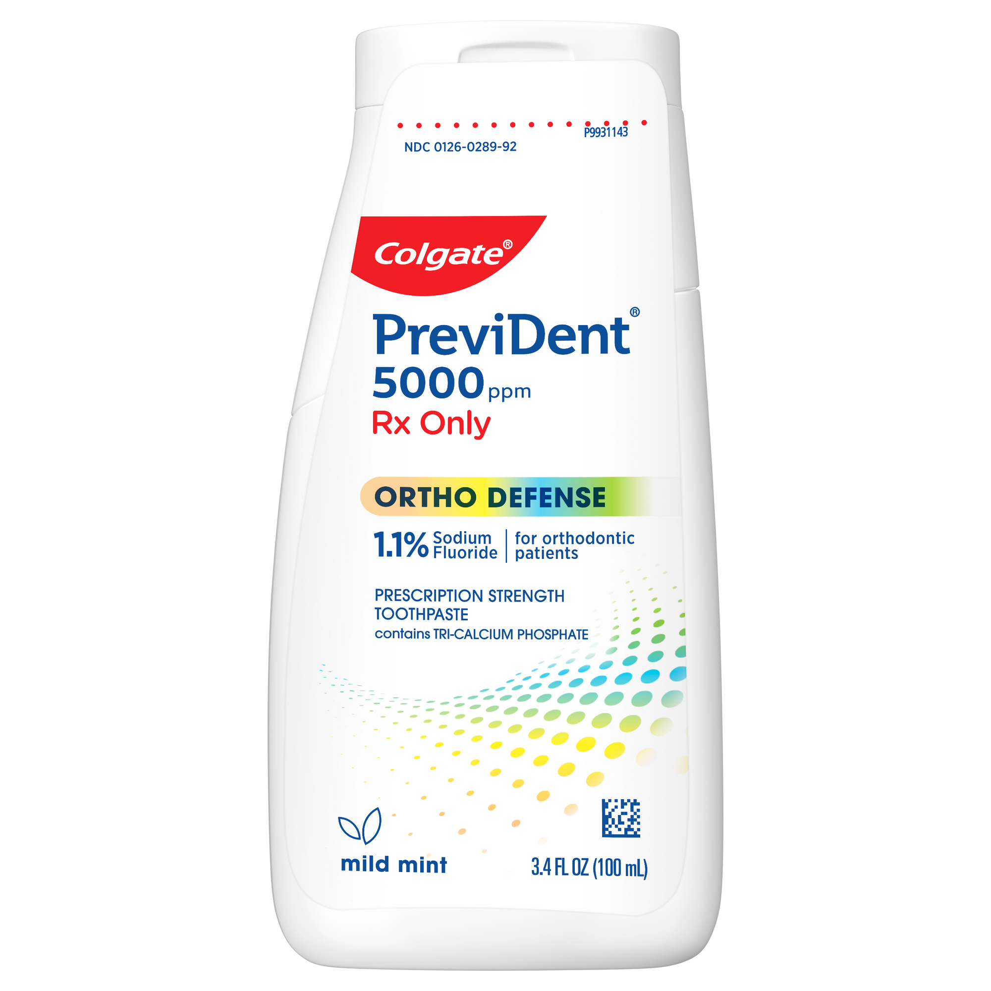 PreviDent 5000 Rx Only Ortho Defense Toothpaste – Mild Mint by Colgate - Non-toxic Oral Care product rated STOP by Million Marker, free from BPA, phthalates, and parabens