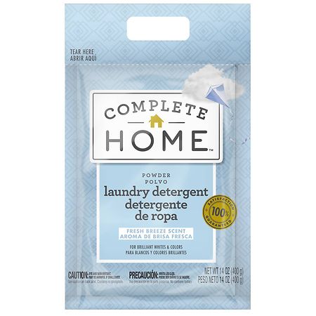 Laundry Detergent Powder - Fresh Breeze Scent by COMPLETE HOME - Non-toxic, STOP rated product free from harmful chemicals