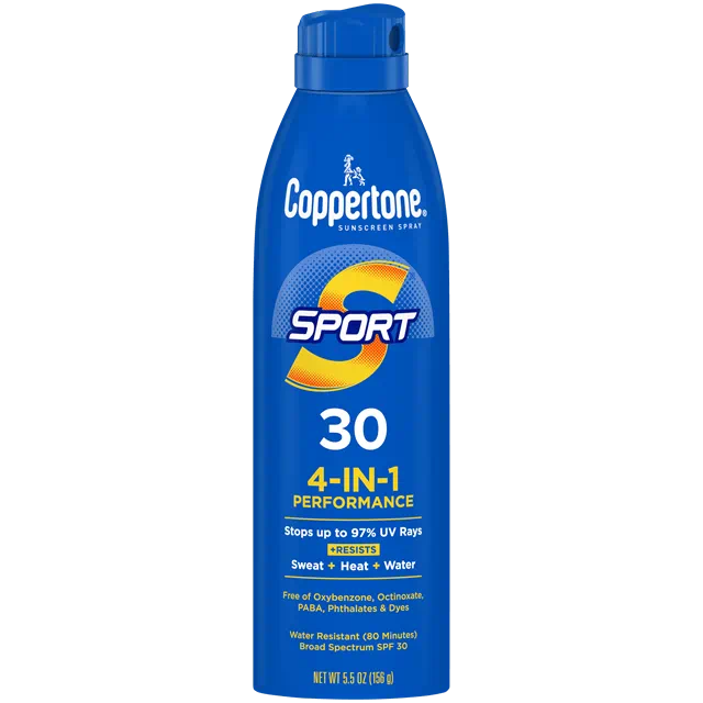 Sport 30 4-In-1 Performance Sunscreen Spray by Coppertone - Non-toxic, STOP rated product free from harmful chemicals