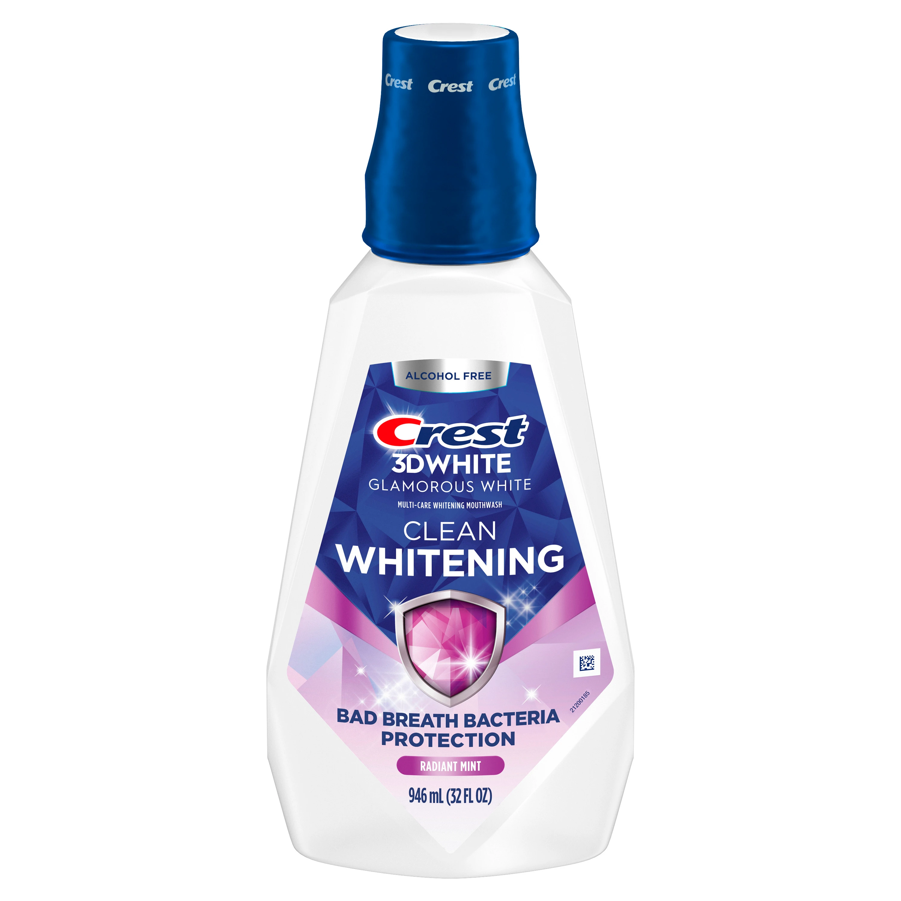 3D White Clean Whitening Mouthwash – Radiant Mint by Crest - Non-toxic Oral Care product rated STOP by Million Marker, free from BPA, phthalates, and parabens