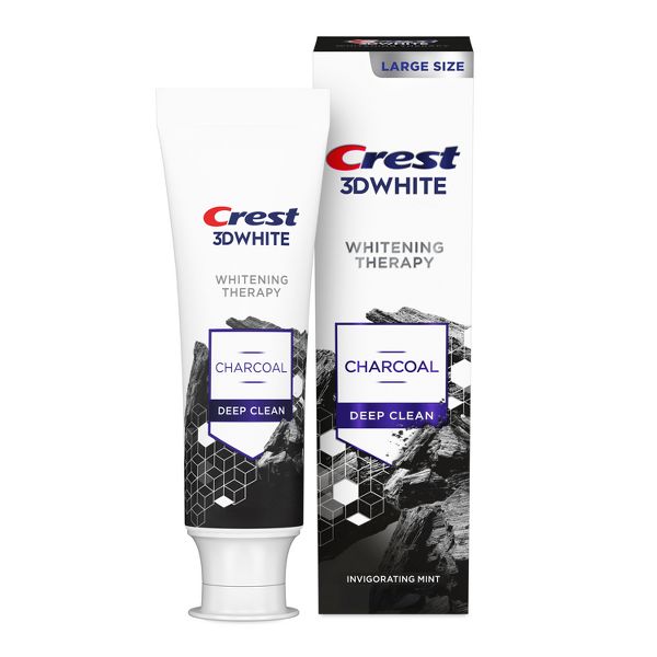 3D White Whitening Therapy Toothpaste – Charcoal by Crest - Non-toxic Oral Care product rated STOP by Million Marker, free from BPA, phthalates, and parabens