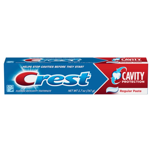 Cavity Protection Toothpaste by Crest - Non-toxic Oral Care product rated STOP by Million Marker, free from BPA, phthalates, and parabens