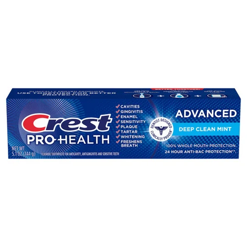 Pro-Health Advanced Toothpaste – Deep Clean Mint by Crest - Non-toxic Oral Care product rated STOP by Million Marker, free from BPA, phthalates, and parabens