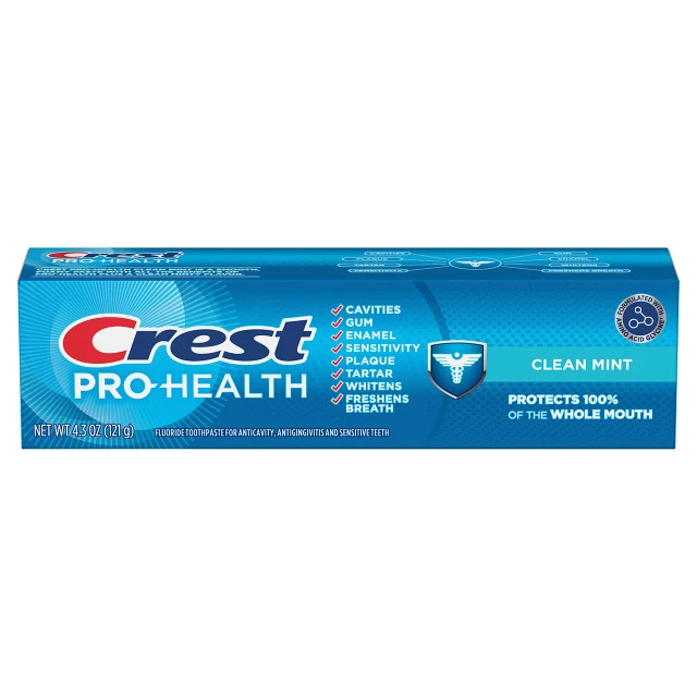 Pro-Health Toothpaste - Clean Mint by Crest - Non-toxic Oral Care product rated STOP by Million Marker, free from BPA, phthalates, and parabens