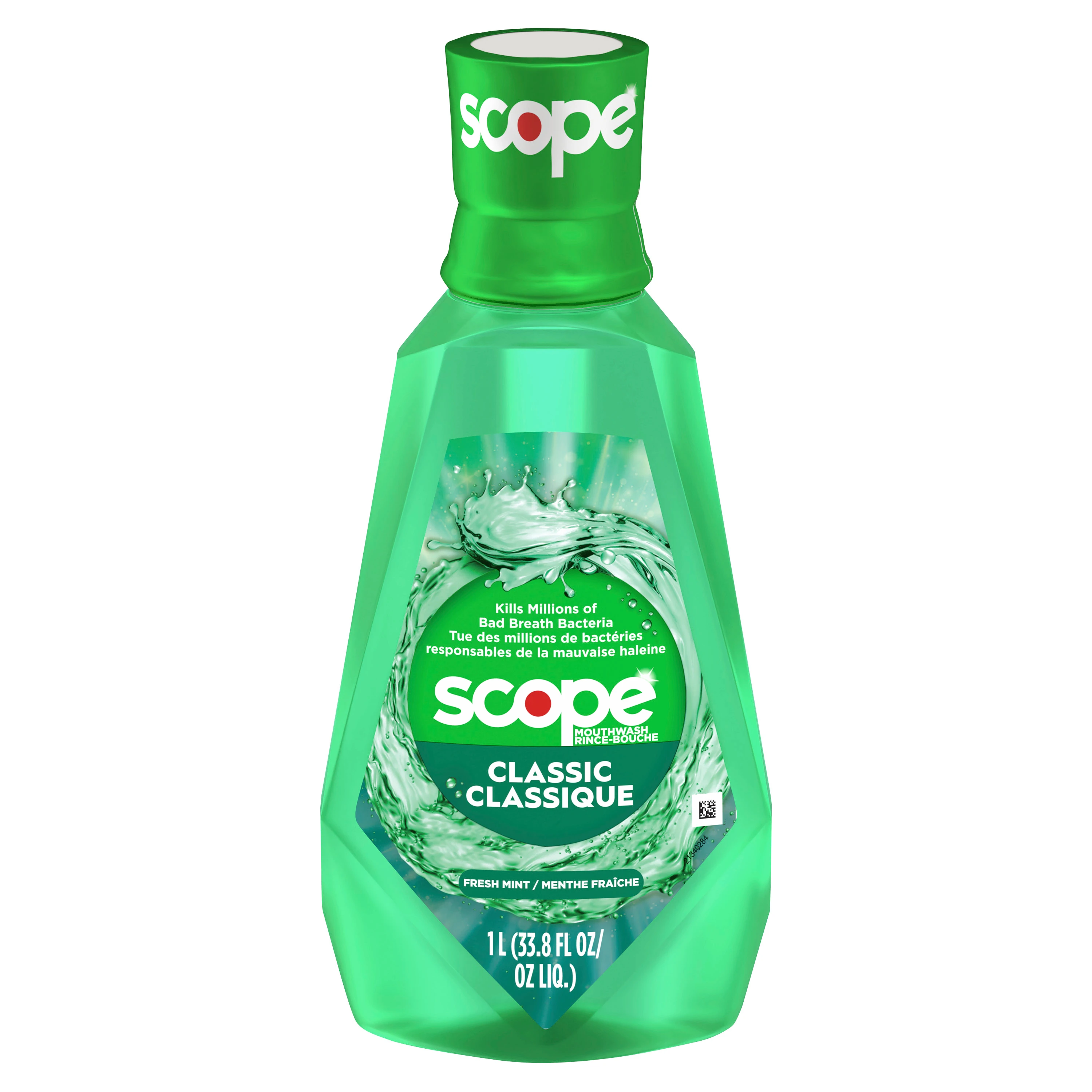 Scope Classic Mouthwash – Fresh Mint by Crest - Non-toxic, STOP rated product free from harmful chemicals