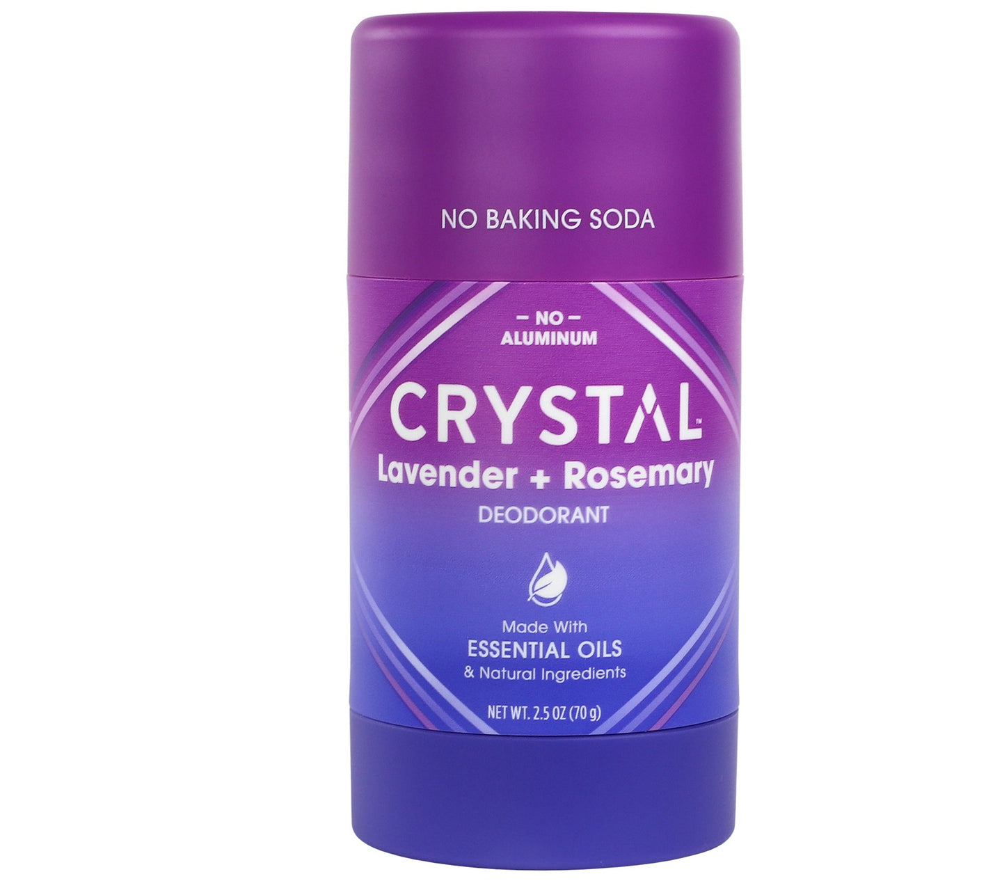 Magnesium Enriched Deodorant - Lavender + Rosemary by CRYSTAL - Non-toxic, SLOW rated product free from harmful chemicals