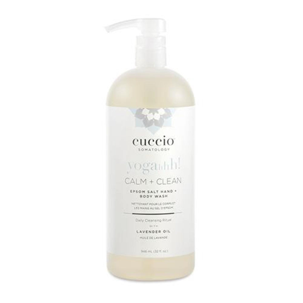 Calm + Clean Epsom Salt Hand + Body Wash - Lavender Oil by cuccio SOMATOLOGY - Non-toxic, STOP rated product free from harmful chemicals