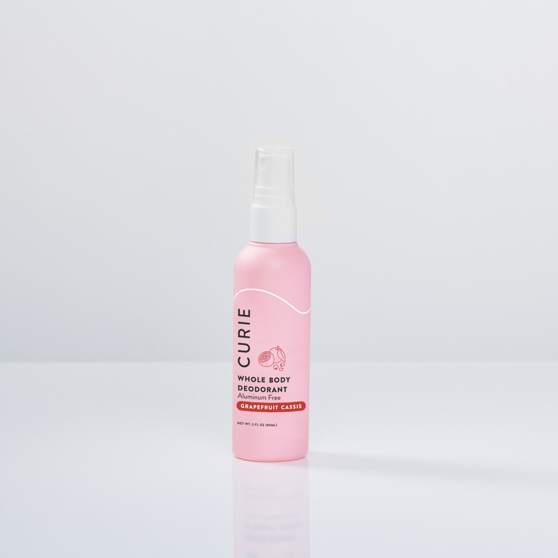 Whole Body Deodorant Spray - Grapefruit Cassis by CURIE - Non-toxic, STOP rated product free from harmful chemicals