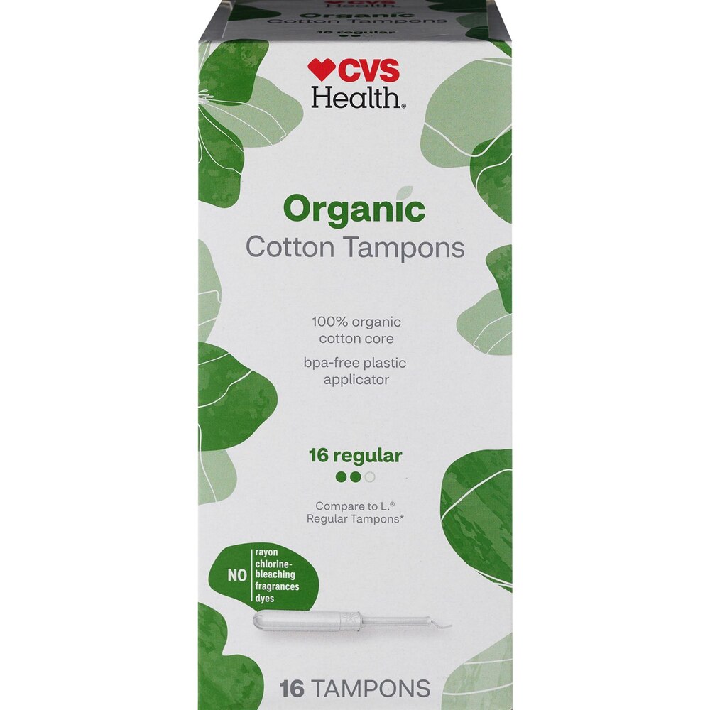 Live Better Organic Cotton Tampons by CVS Health - Non-toxic, SLOW rated product free from harmful chemicals