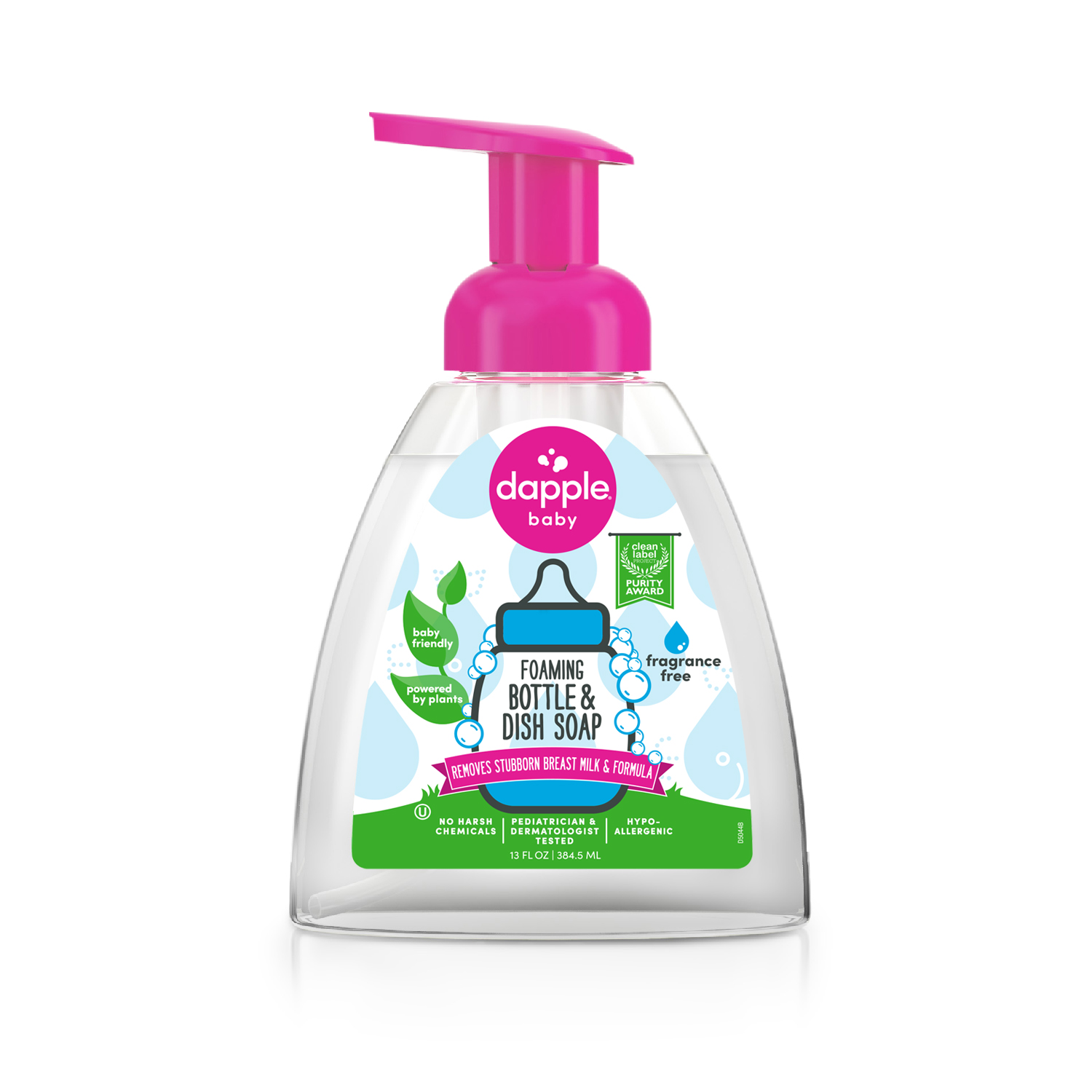 Foaming Bottle & Dish Soap - Fragrance Free by dapple baby - Non-toxic, SLOW rated product free from harmful chemicals
