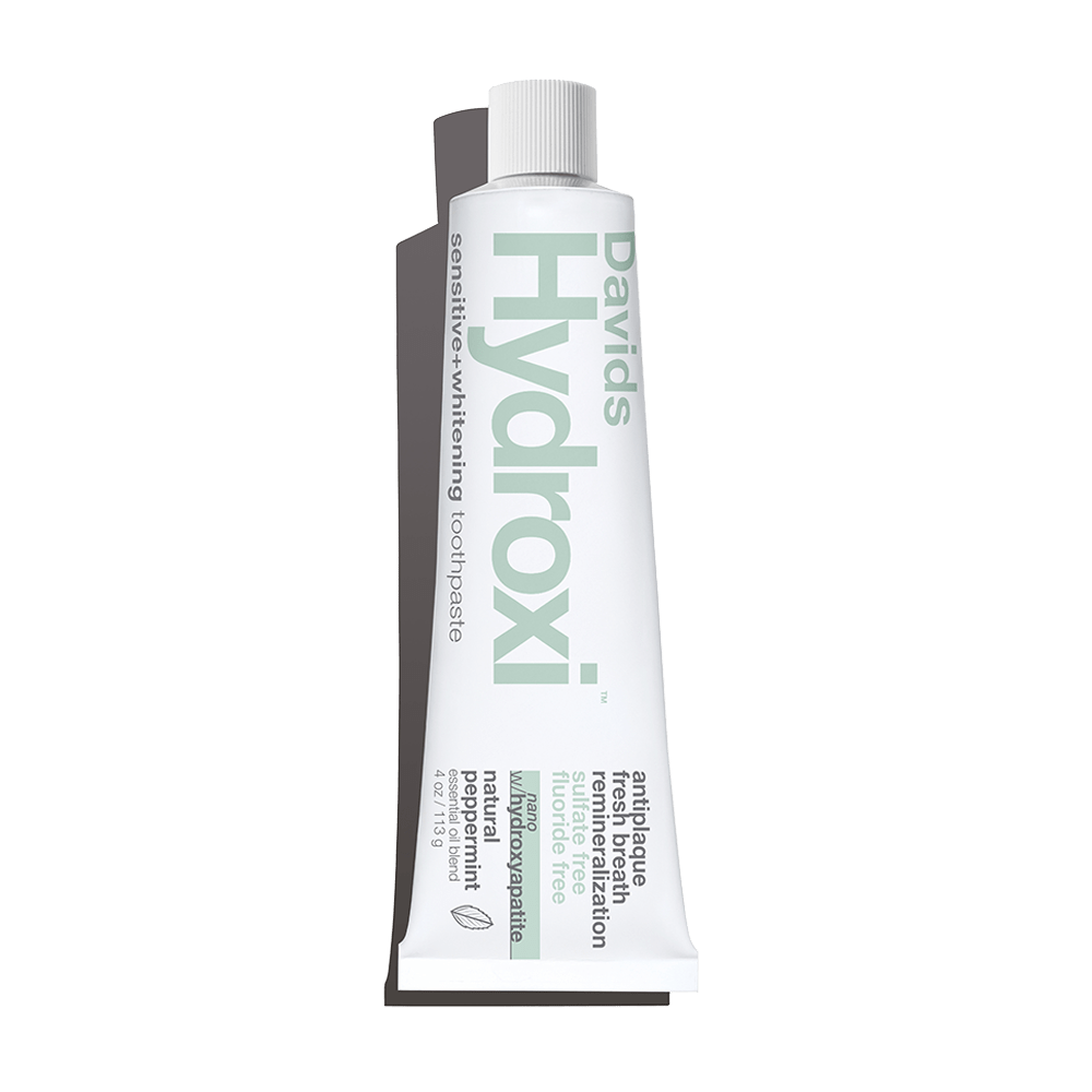 Hydroxi Sensitive + Whitening Premium Toothpaste - Peppermint by Davids - Non-toxic, SLOW rated product free from harmful chemicals