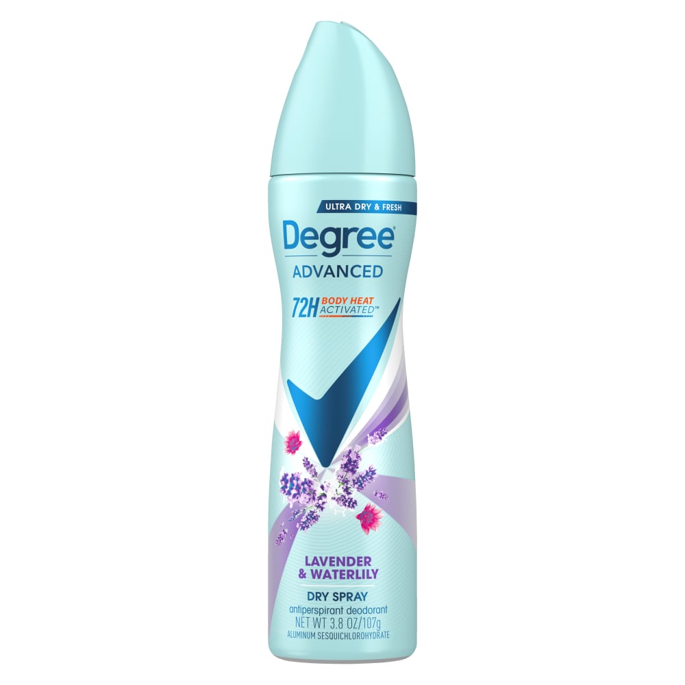 Advanced Antiperspirant Deodorant Dry Spray - Lavender & Waterlily by Degree - Non-toxic, STOP rated product free from harmful chemicals