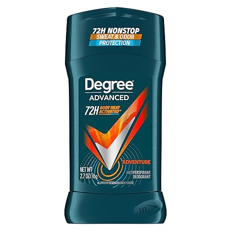 Adventure Antiperspirant Deodorant Stick by Degree - Non-toxic, STOP rated product free from harmful chemicals