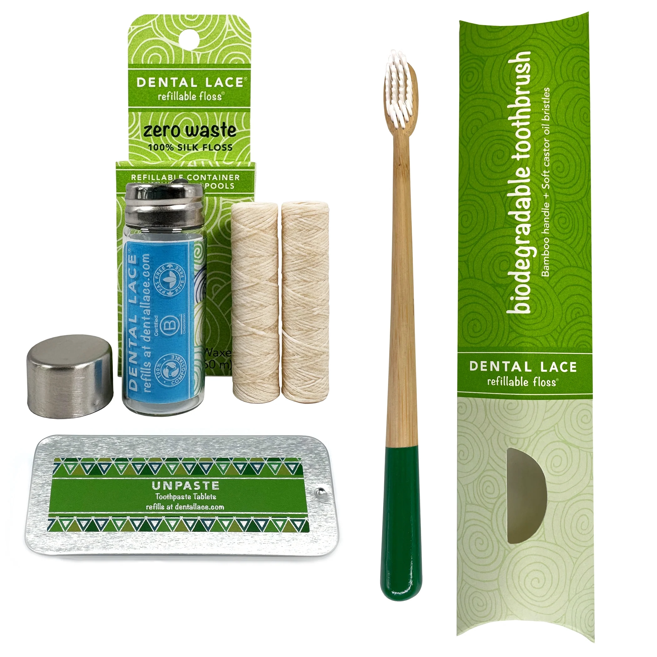 Oral Care Travel Kit by Dental Lace - Non-toxic, SLOW rated product free from harmful chemicals