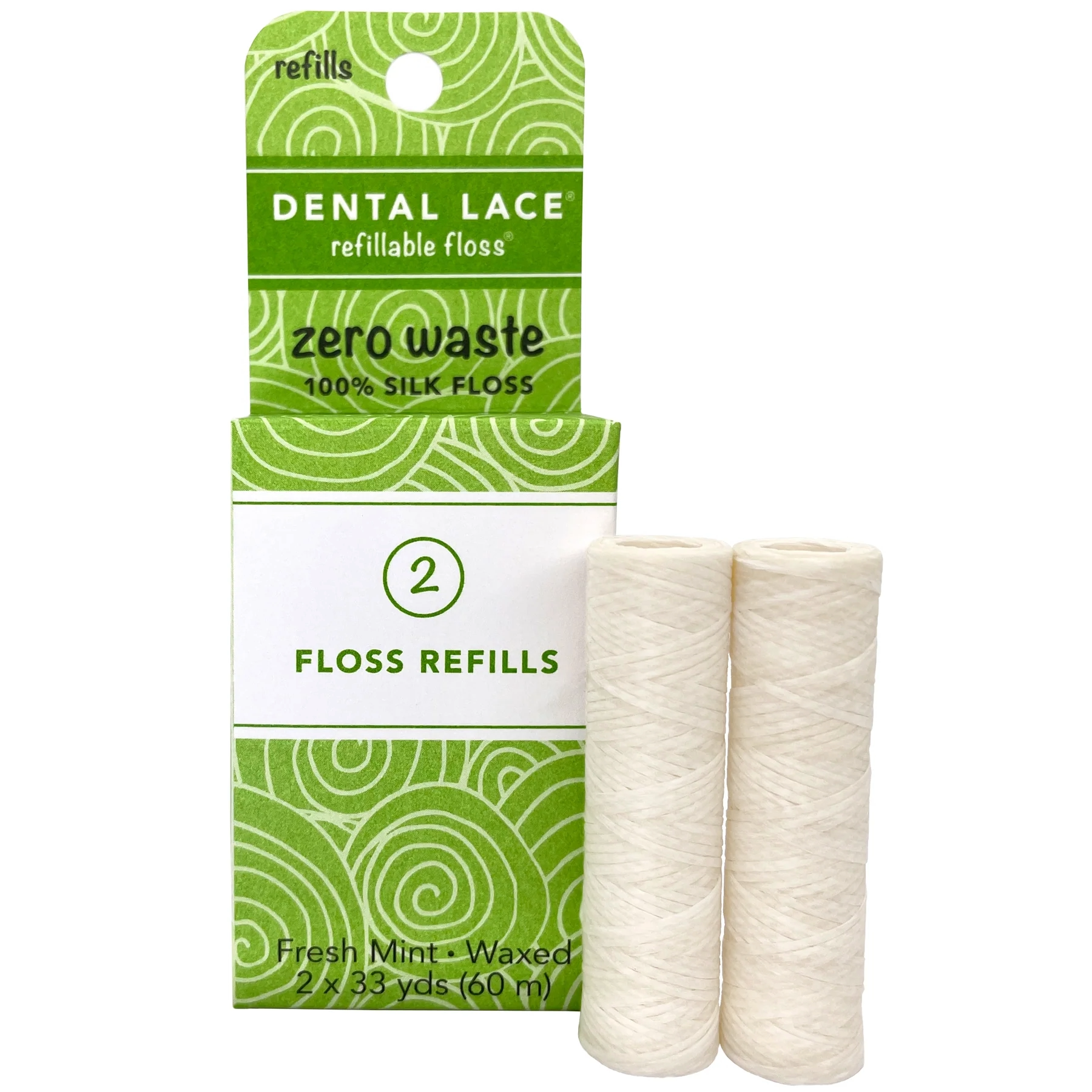Silk Dental Floss Refills by Dental Lace - Non-toxic, GO rated product free from harmful chemicals